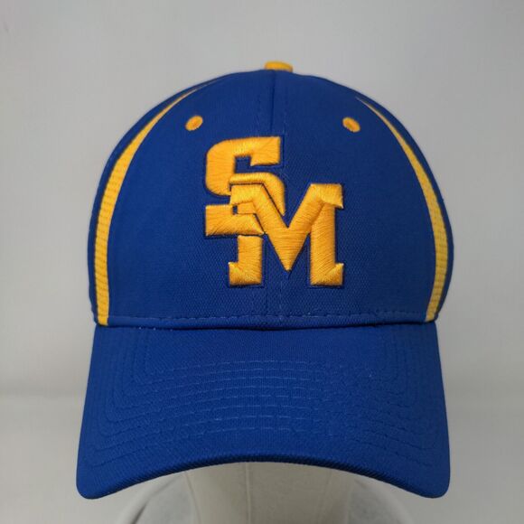 Under Armour Mens Strapback Hat Blue S-M Embroidered SM Stallions Logo Polyester - Picture 2 of 9
